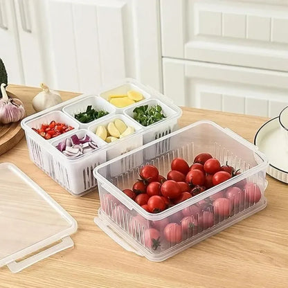 6-compartment food storage box