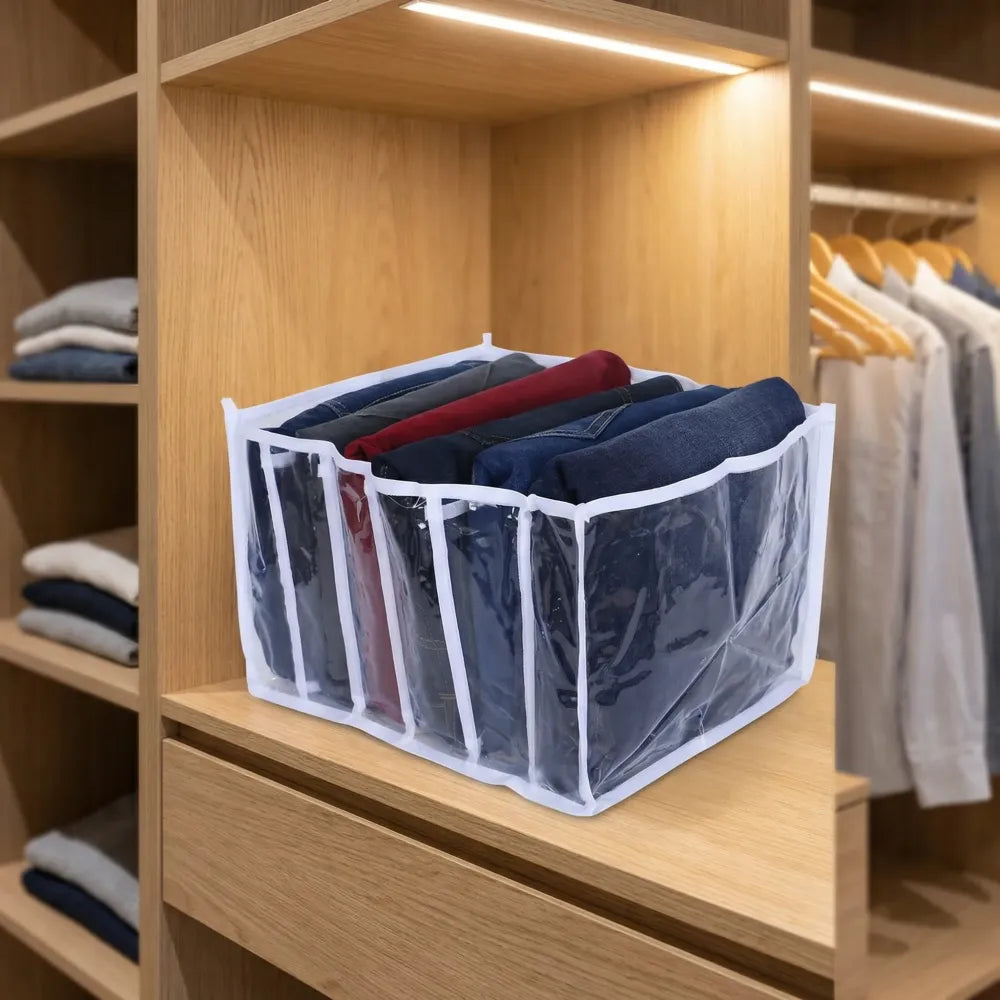6 grids folding clothes organizer