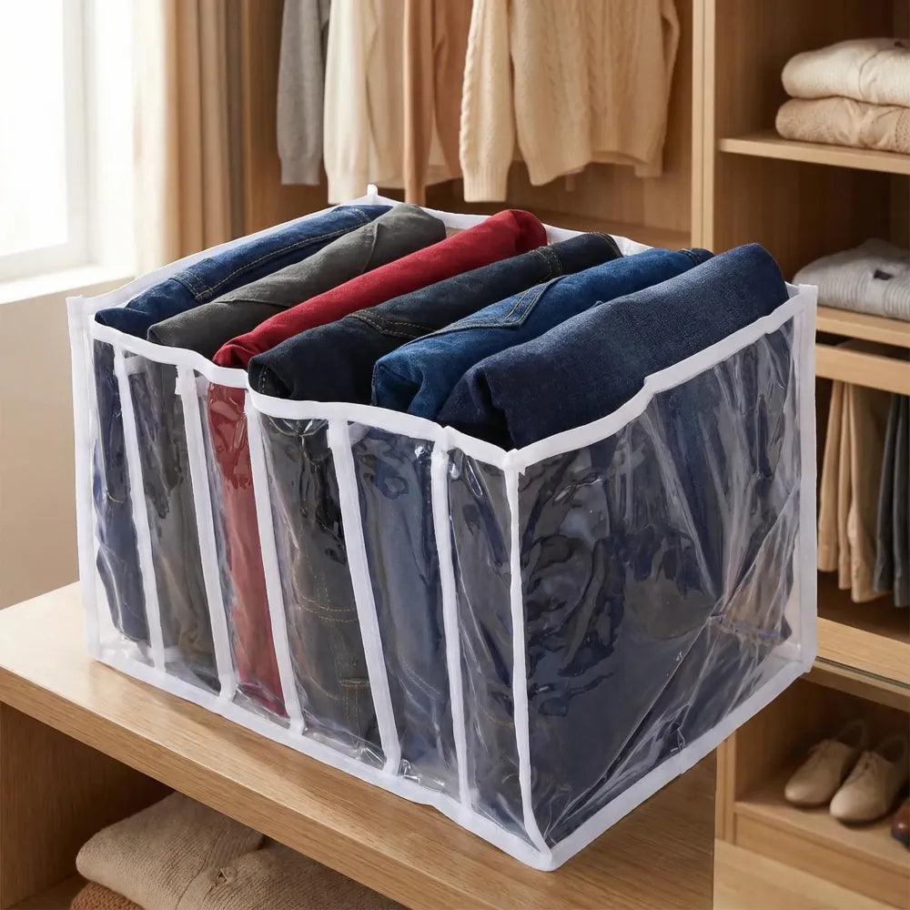 6 grids folding clothes organizer