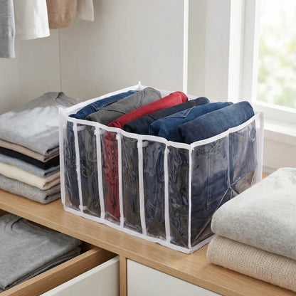 6 grids folding clothes organizer