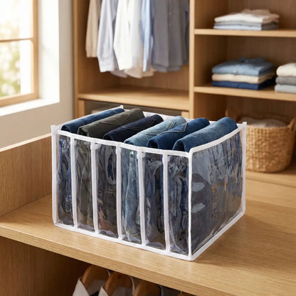6 grids folding clothes organizer