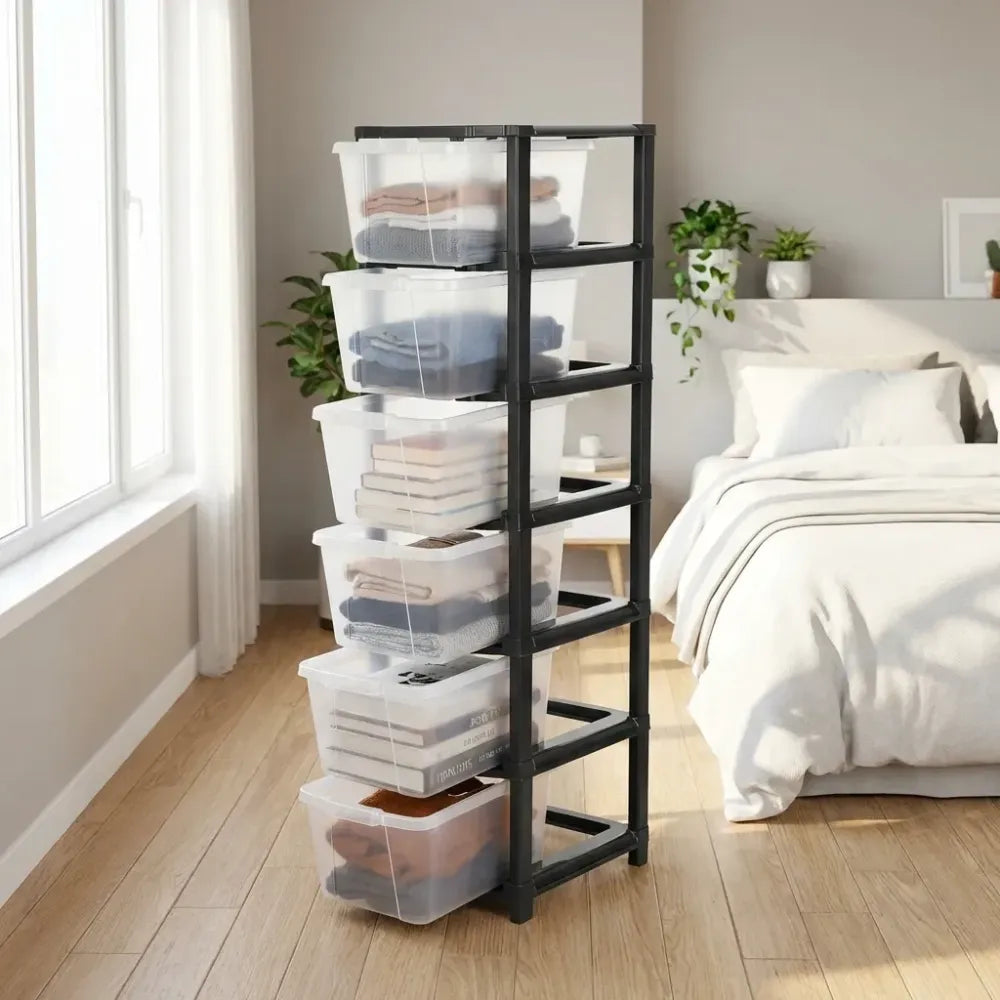 6-layer modular storage drawer cabinet - home & kitchen