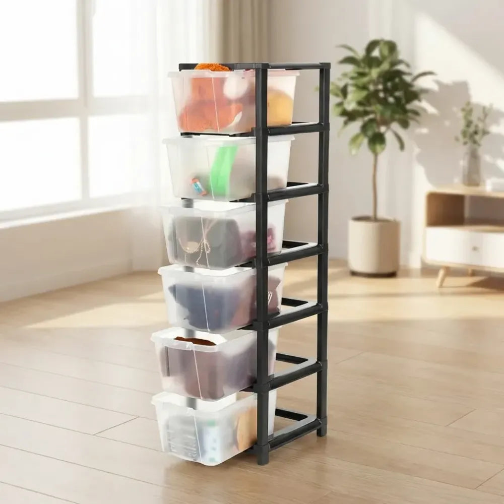 6-layer modular storage drawer cabinet - home & kitchen