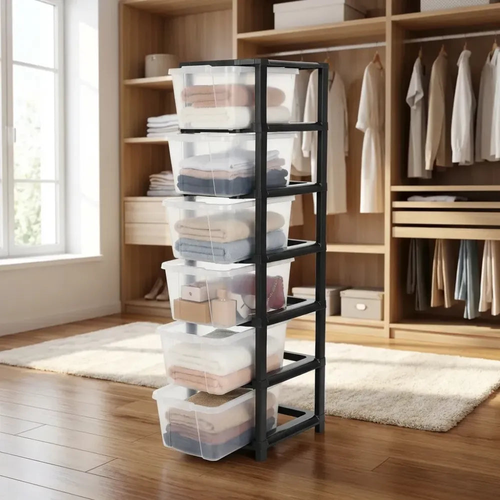 6-layer modular storage drawer cabinet - home & kitchen