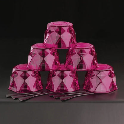 6 pc diamond ice cream bowl set - home & kitchen