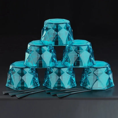 6 pc diamond ice cream bowl set - home & kitchen