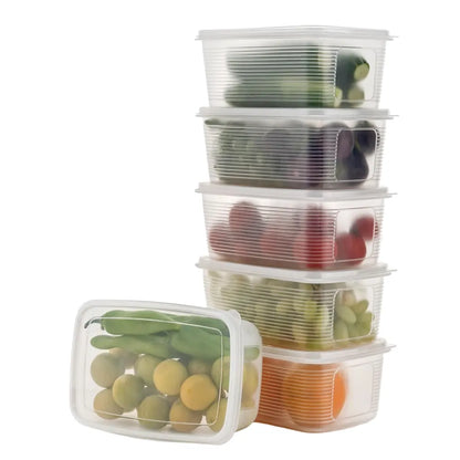 6 pcs multipurpose plastic food storage container set - home & kitchen