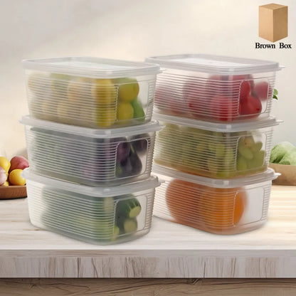 6 pcs multipurpose plastic food storage container set - home & kitchen
