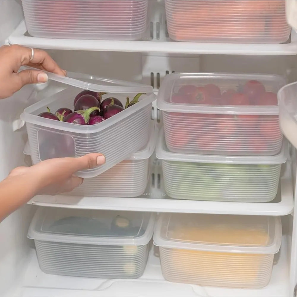 6 pcs multipurpose plastic food storage container set - home & kitchen