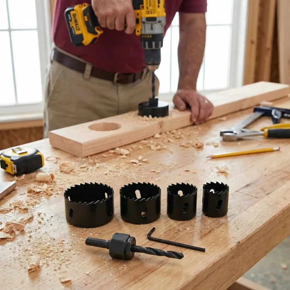 6-piece hole saw cutter set - hardware