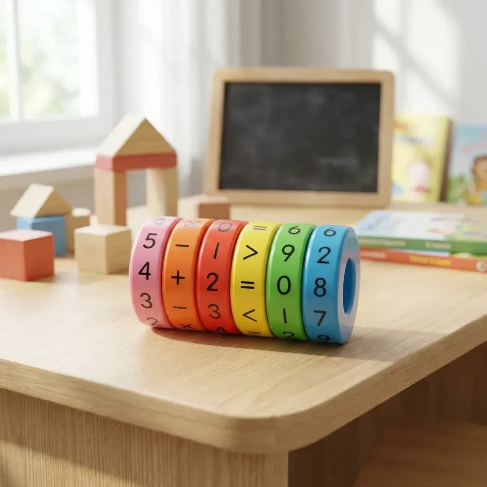 6-piece math magnetic toy set