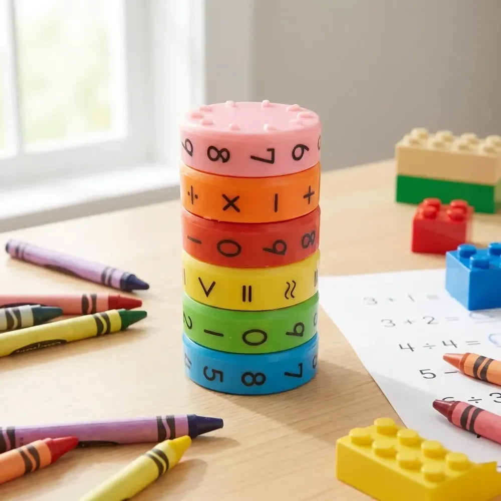 6-piece math magnetic toy set