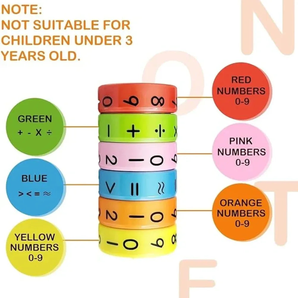 6-piece math magnetic toy set
