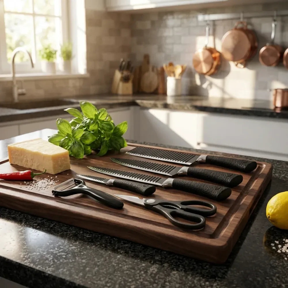6-piece stainless steel knife set - home & kitchen