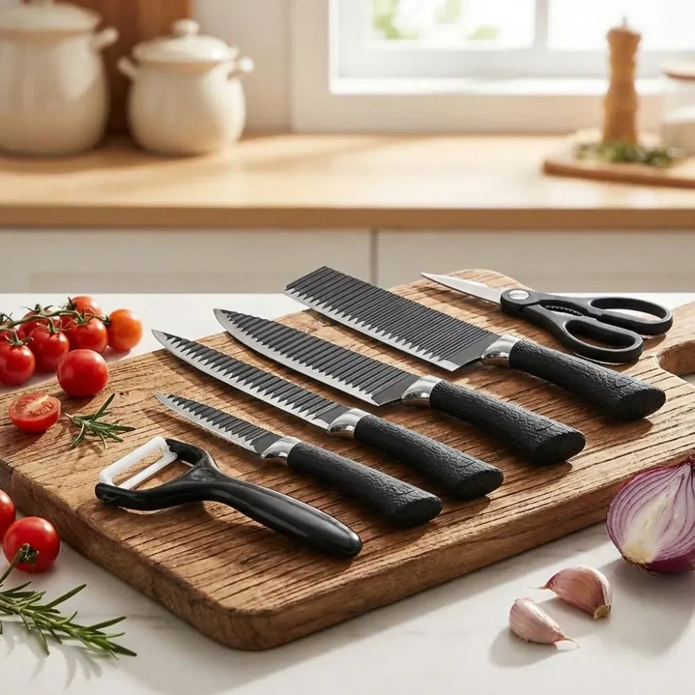 6-piece stainless steel knife set - home & kitchen