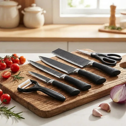 6-piece stainless steel knife set - home & kitchen