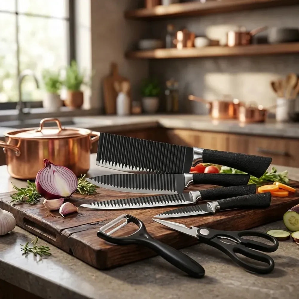 6-piece stainless steel knife set - home & kitchen