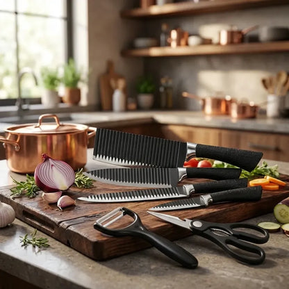 6-piece stainless steel knife set - home & kitchen