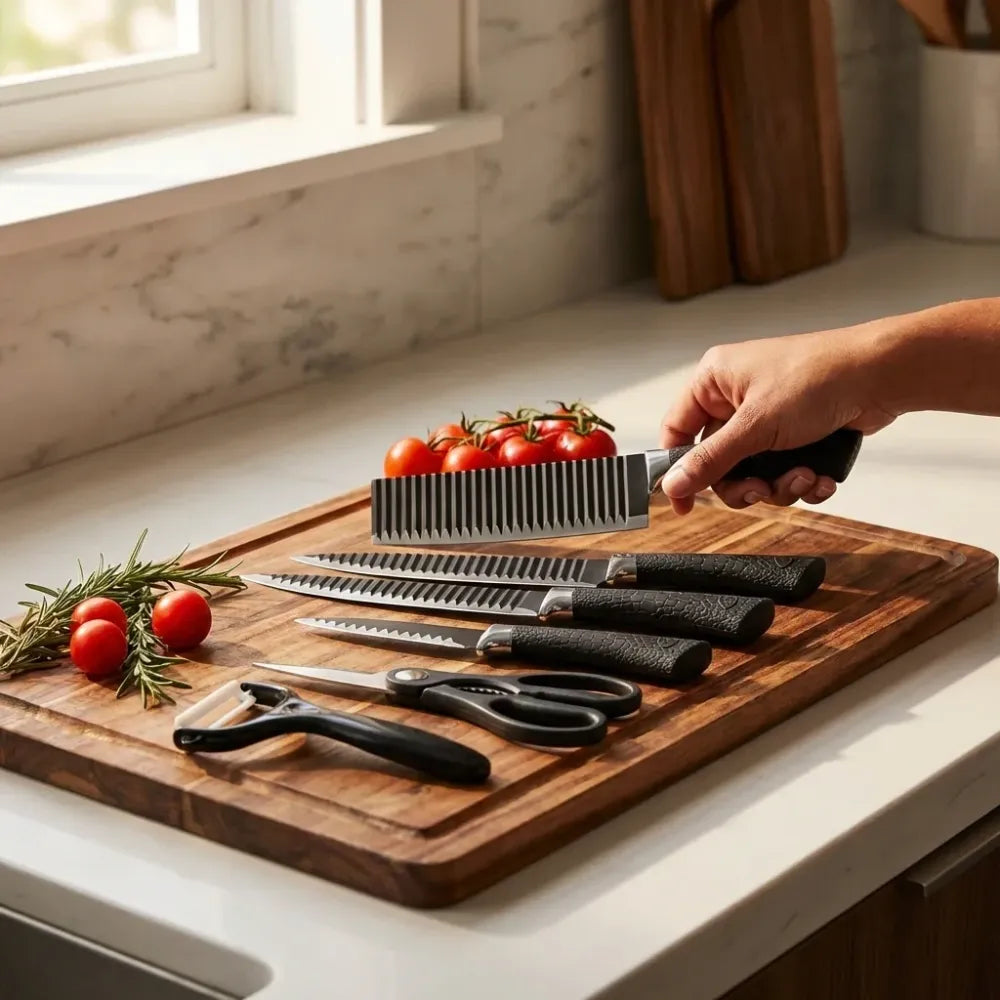 6-piece stainless steel knife set - home & kitchen