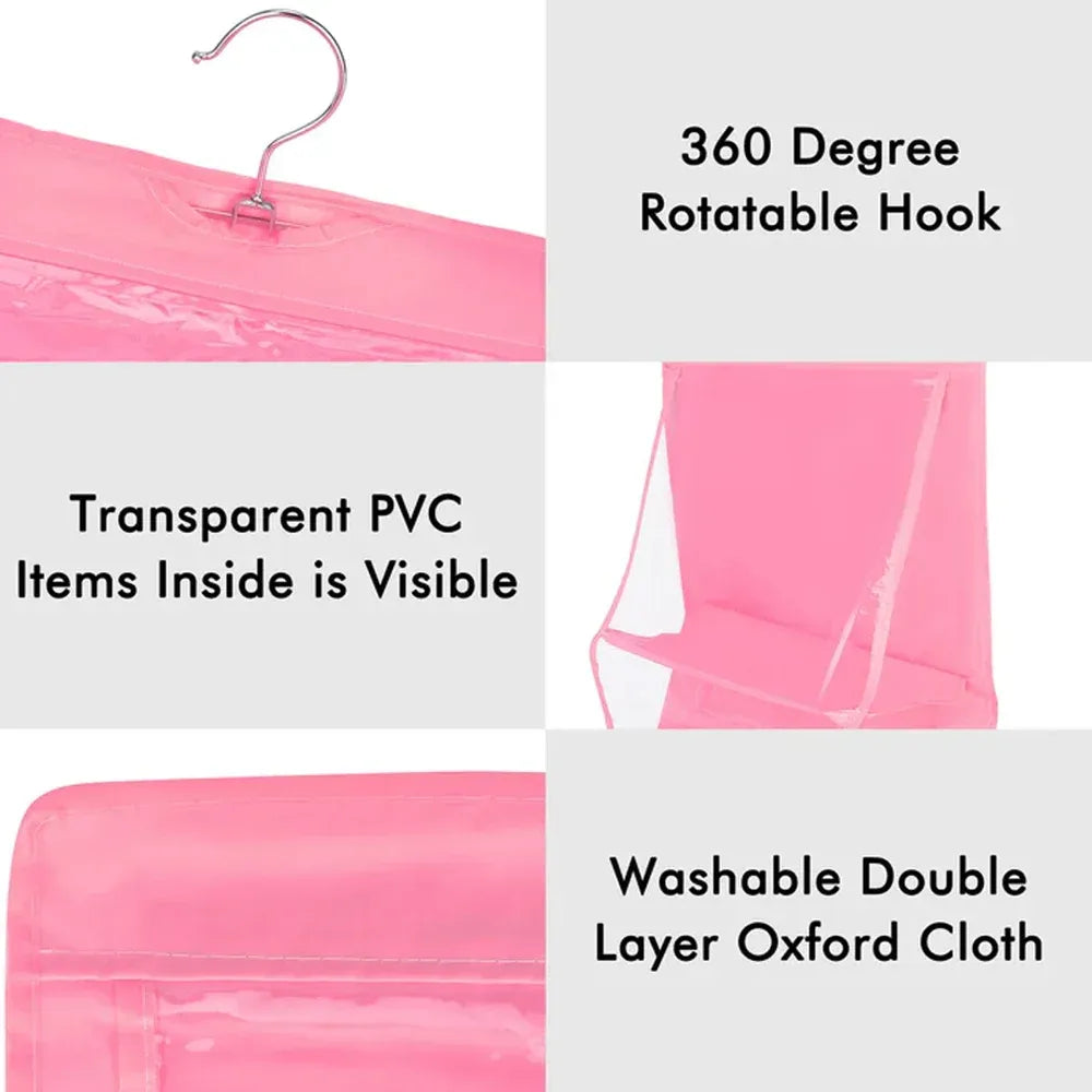 6-pocket hanging purse organizer