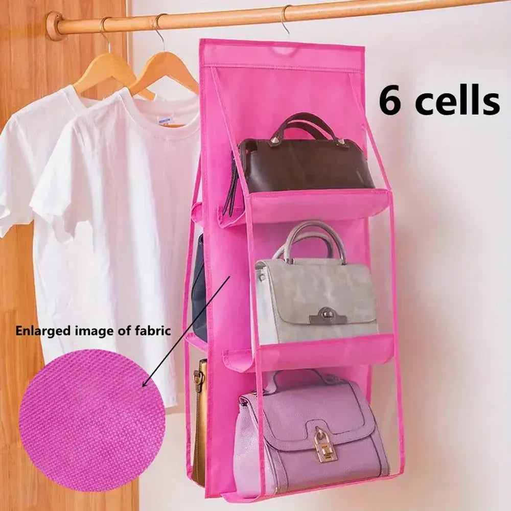 6-pocket hanging purse organizer