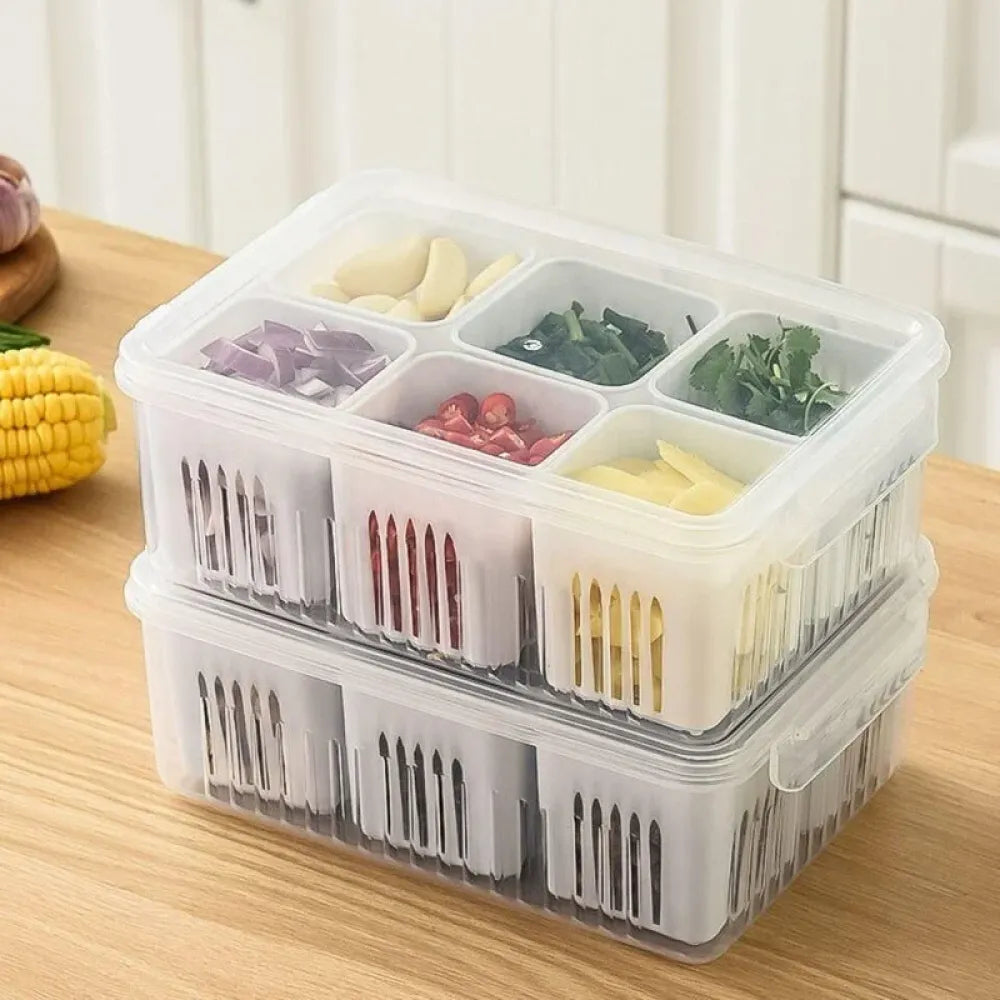 6-section fridge organizer