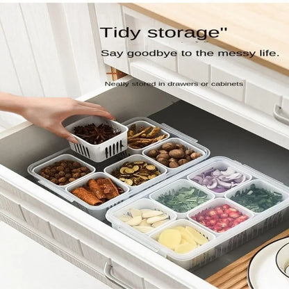 6-section fridge organizer