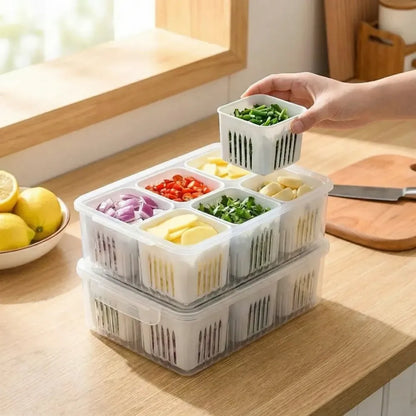 6-section fridge organizer
