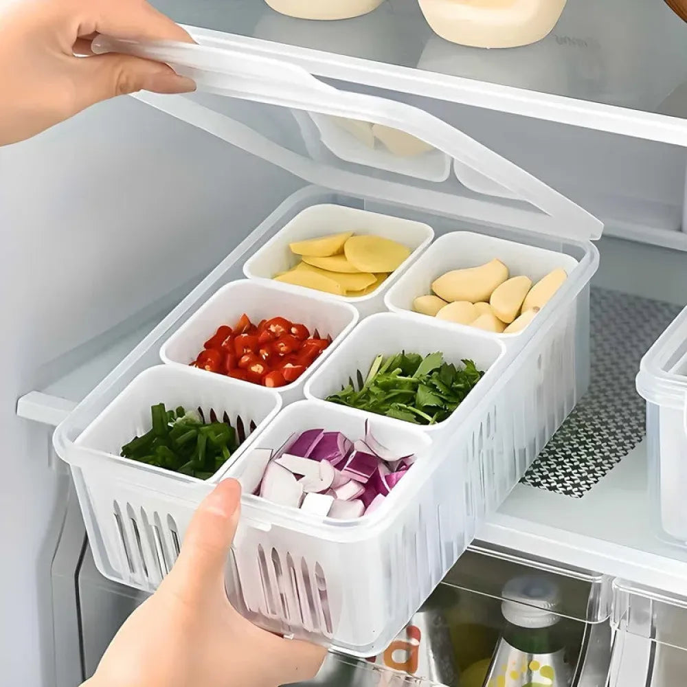 6-section fridge organizer