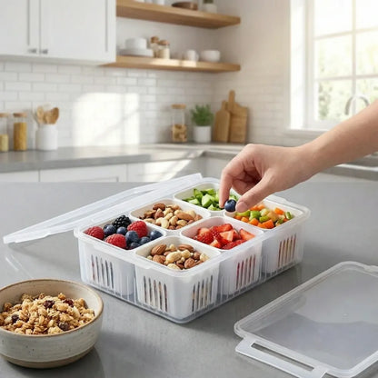 6-section fridge organizer