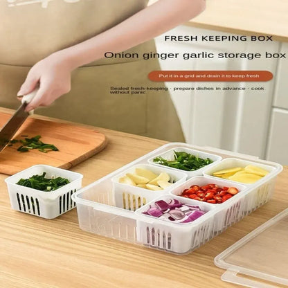6-section fridge organizer