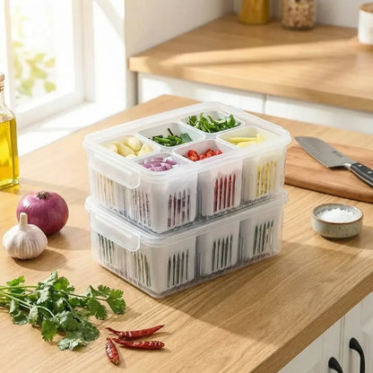 6-section fridge organizer