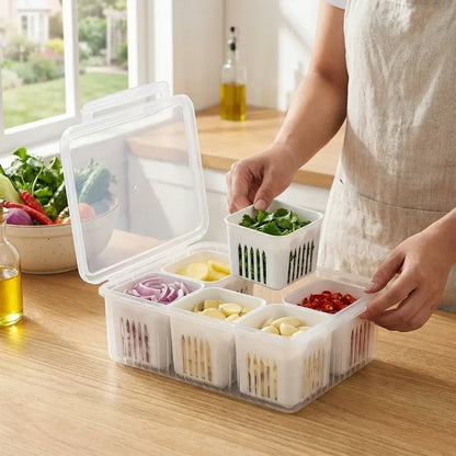 6-section fridge organizer
