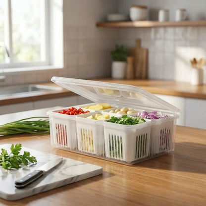 6-section fridge organizer