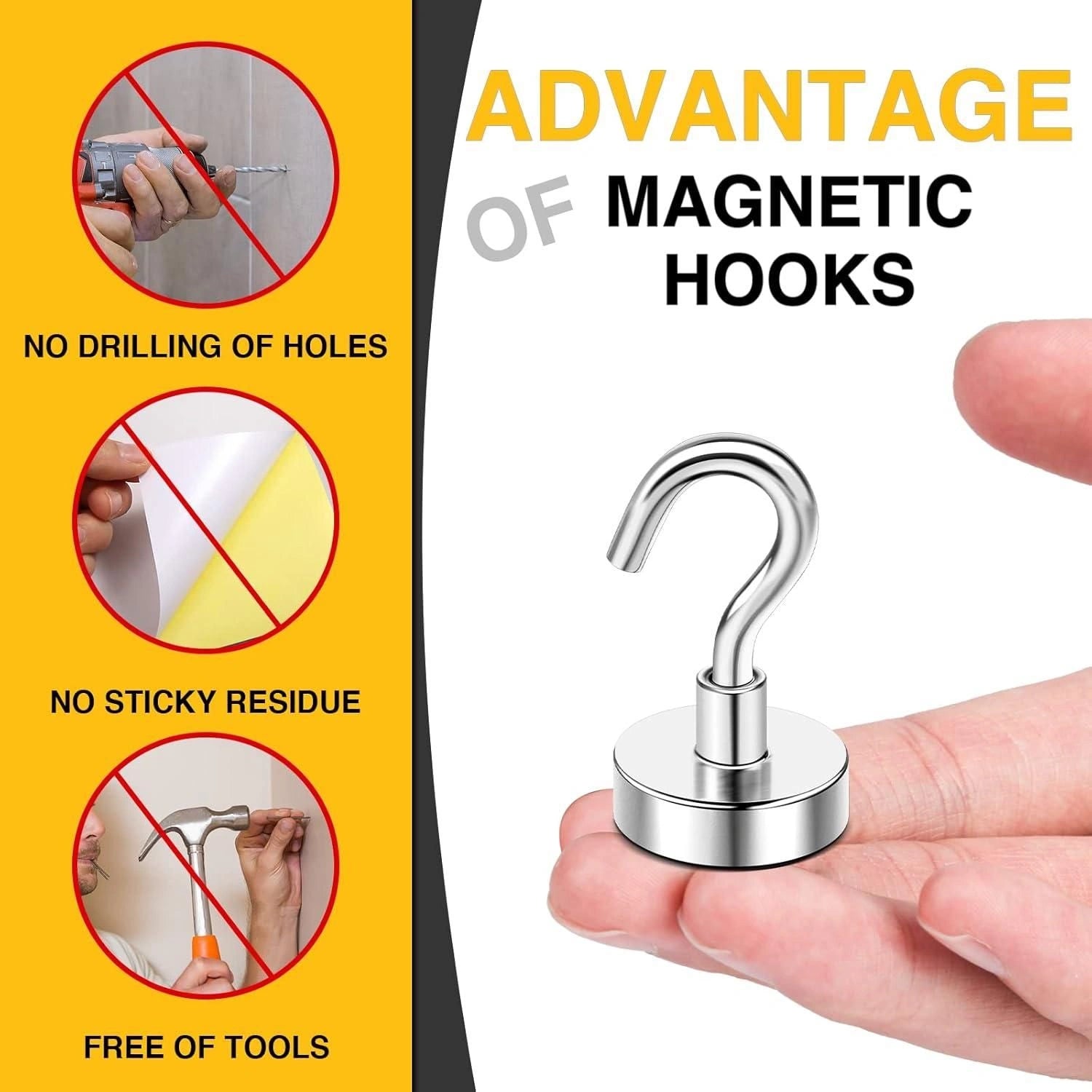 Magnetic hooks – pack of 4