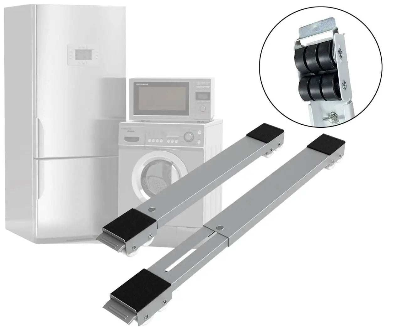 Adjustable Trolley Fixed Mount Rack (2 Pcs)