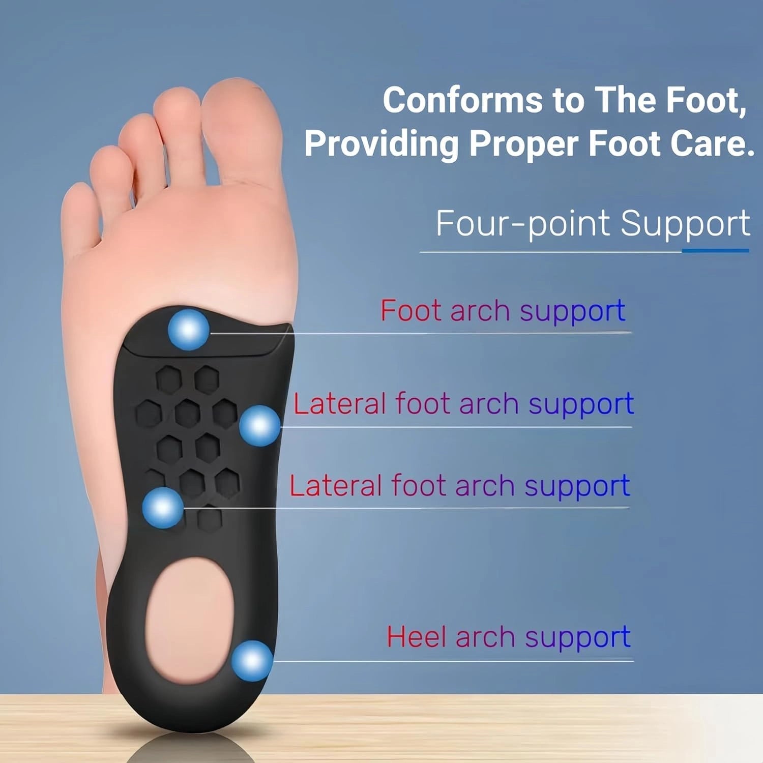 Arch support silicone insoles