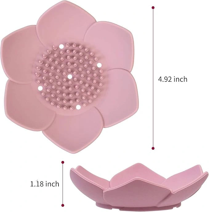 Non-slip plastic soap dish