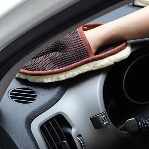 Wool & Mesh Car Cleaning Mitt