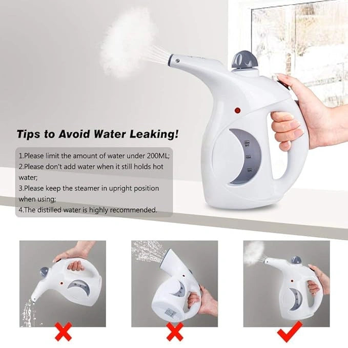 Portable handheld garment & facial steamer