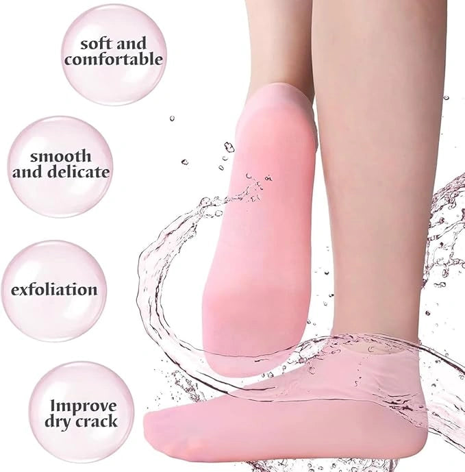 Silicone gel heel socks (1 pair)