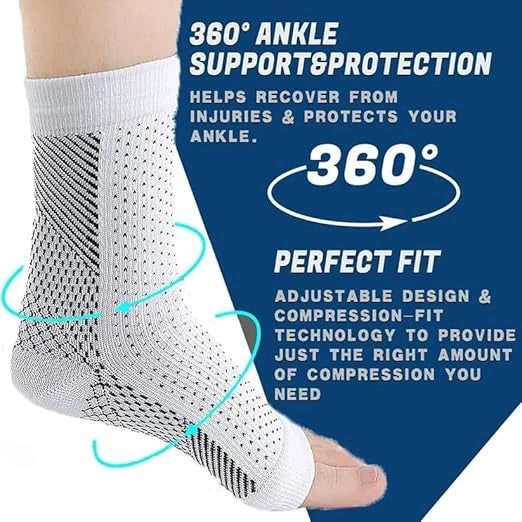 Compression socks for feet and ankles (white)
