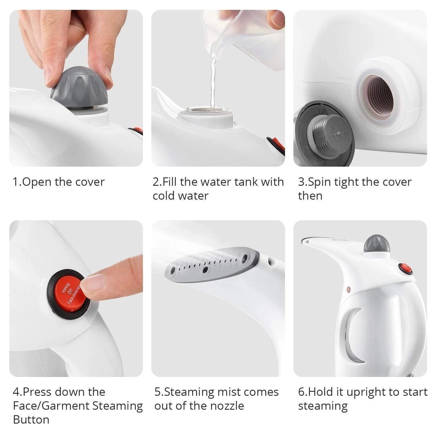 Portable garment & facial steamer