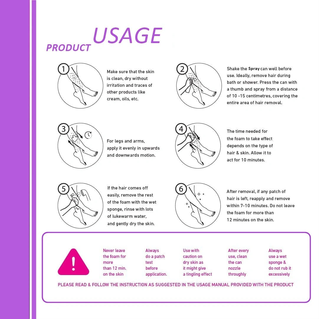 Hair removal spray foam – 150ml