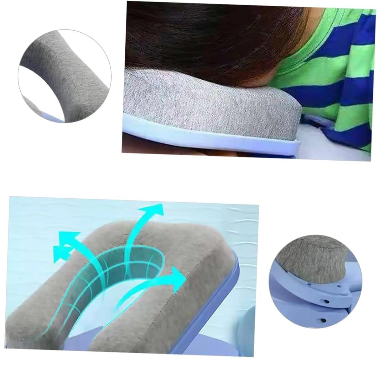 Foldable nap doughnut pillow