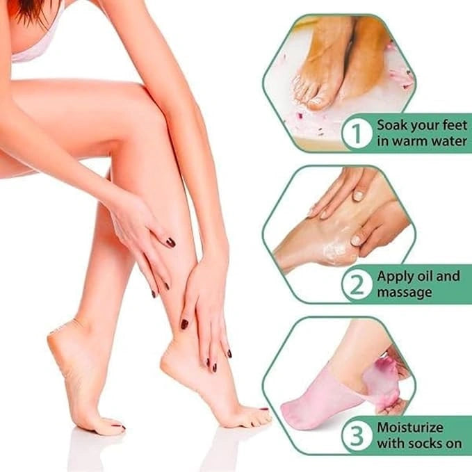 Silicone gel heel socks (1 pair)
