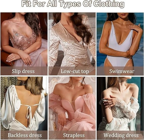 Silicone stick-on push-up bra