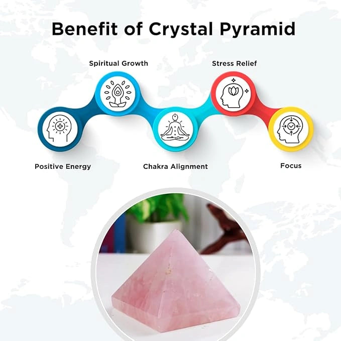 Rose quartz pyramid – pack of 1