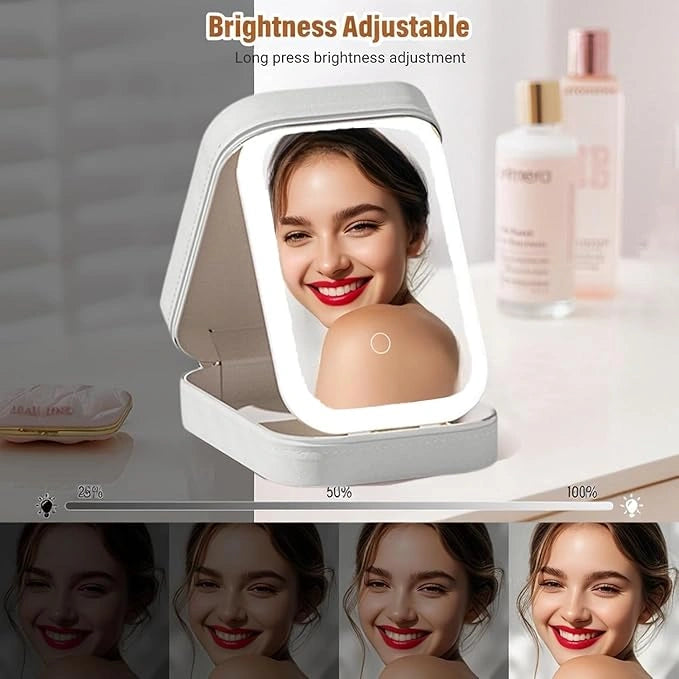 Led mirror jewelry box