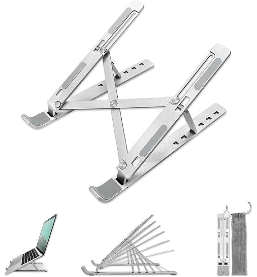 Foldable ergonomic laptop stand